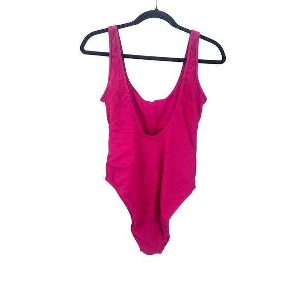 L*Space Ridin' High Ribbed Float On Swimsuit Classic Bubblegum Pink Size L NWOT - Picture 7 of 13